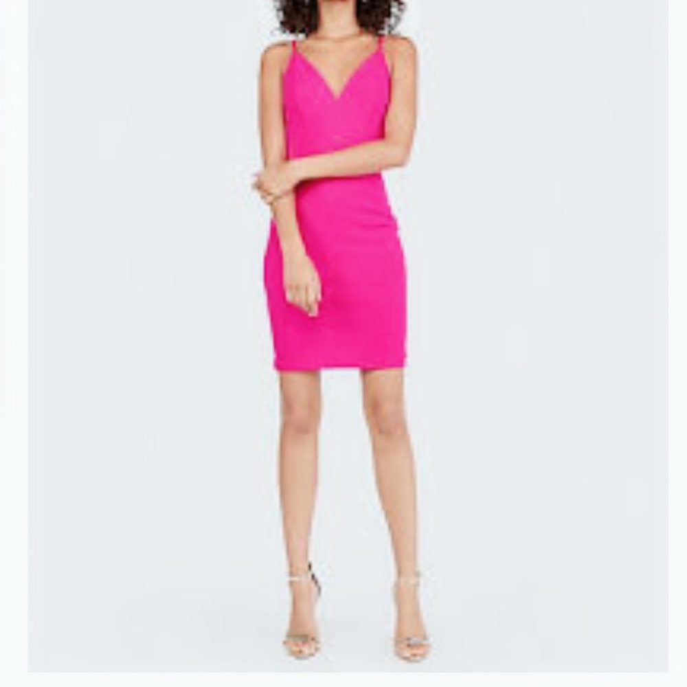H&M Pink Ribbed Mini Dress NWT S